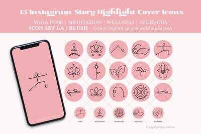 15 Yoga Instagram Story Highlight Cover Icons – Set 1:A BLUSH | Line Icons | Web icons | Meditation Icons | Wellness Icons | Ayurveda Icons | Instant download | Ready to use 15 Yoga Instagram Story Highlight Cover Icons – Set 1:A BLUSH | Line Icons | Web icons | Meditation Icons | Wellness Icons | Ayurveda Icons | Instant download | Ready to use