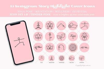 15 Yoga Instagram Story Highlight Cover Icons – Set 1:B TENDER PINK | Line Icons | Web icons | Meditation Icons | Wellness Icons | Ayurveda Icons | Instant download | Ready to use 15 Yoga Instagram Story Highlight Cover Icons – Set 1:B TENDER PINK | Line Icons | Web icons | Meditation Icons | Wellness Icons | Ayurveda Icons | Instant download | Ready to use