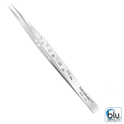 PERFORATED STRAIGHT LASH EXTENSION TWEEZERS - NH-12