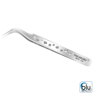 PERFORATED CURVED LASH EXTENSION TWEEZERS - NH-15