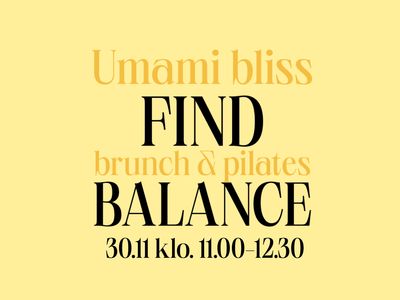 Brunch &amp; Pilates 30.11 klo.11-12.30