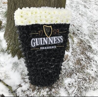 Guinness Pint Glass Funeral Tribute