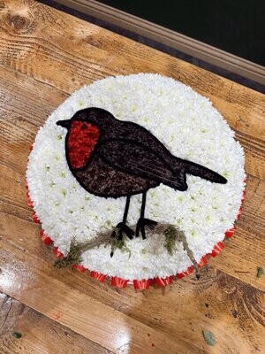 Robin Red Breast Bird Posy Funeral Tribute