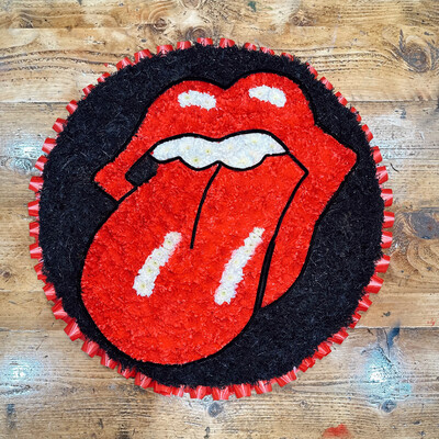 Rolling Stones Tongue And Lips Logo / Emblem Funeral Tribute