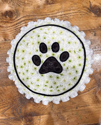 Paw Print posy Funeral Tribute 1
