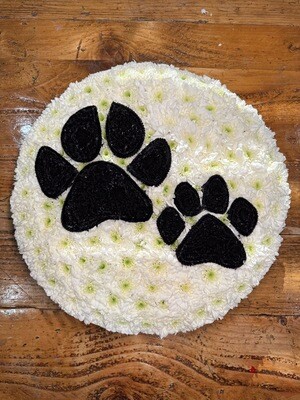 Paw Print posy Funeral Tribute 2