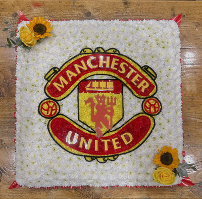 Manchester United Logo Funeral Tribute (other football teams available email to discuss)