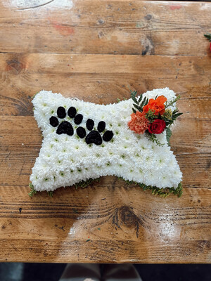 Paw Print Pillow Funeral Tribute