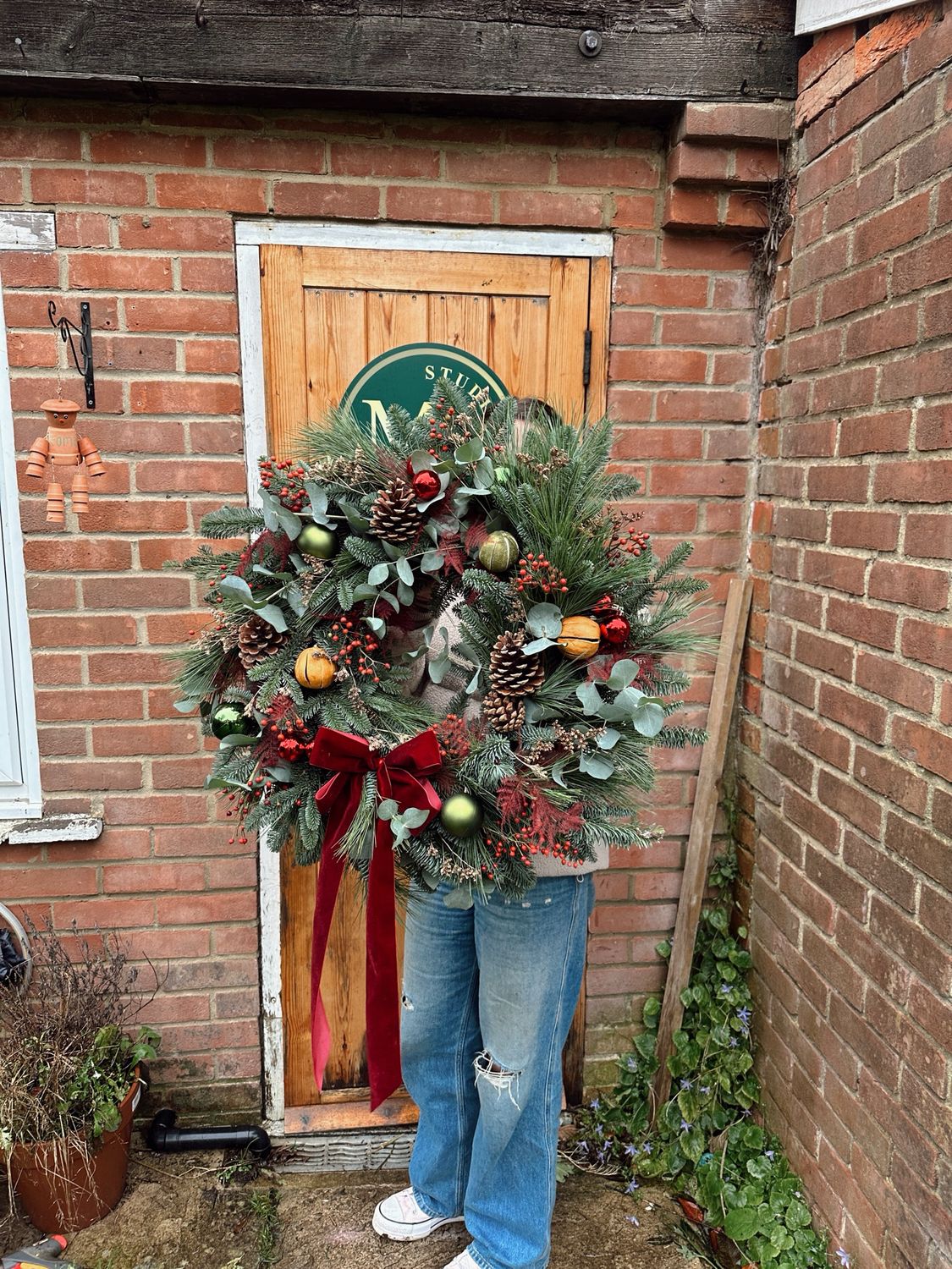Christmas Wreath Santa