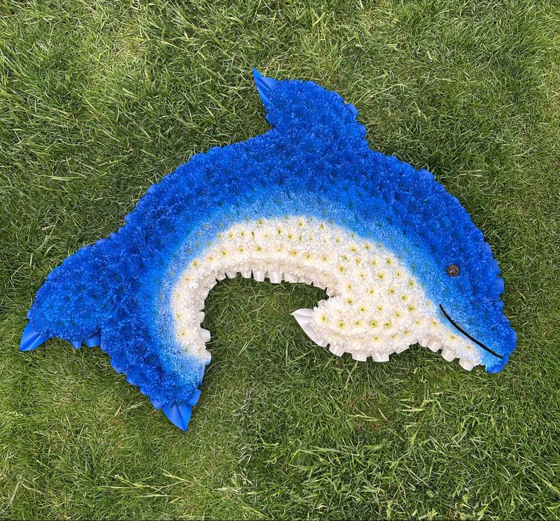 Dolphin Funeral Flower Tribute