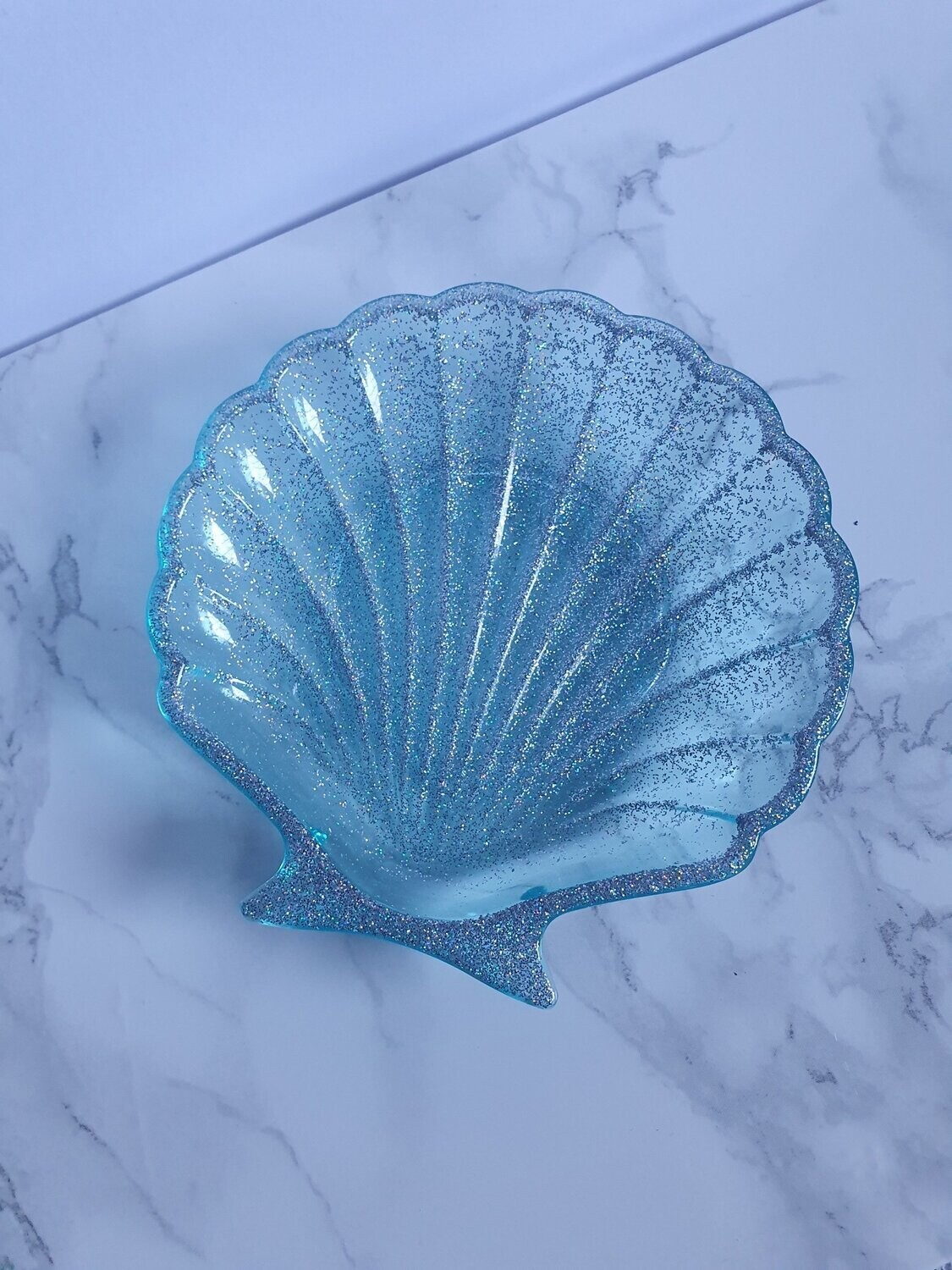 Coupelle coquillage bleu transparent