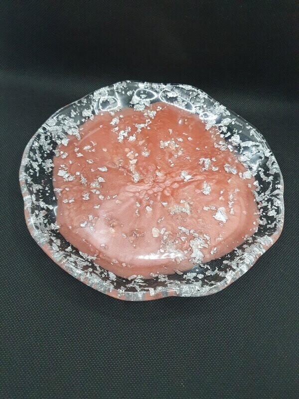 Maxi Coupelle rose gold et feuilles d'argent