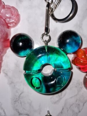 Porte clé Donuts Mickey bleu et vert