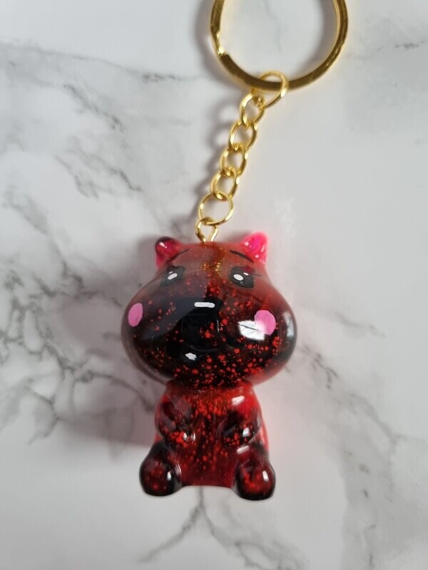 Porte clé Zanimos Marmotte rouge et noir