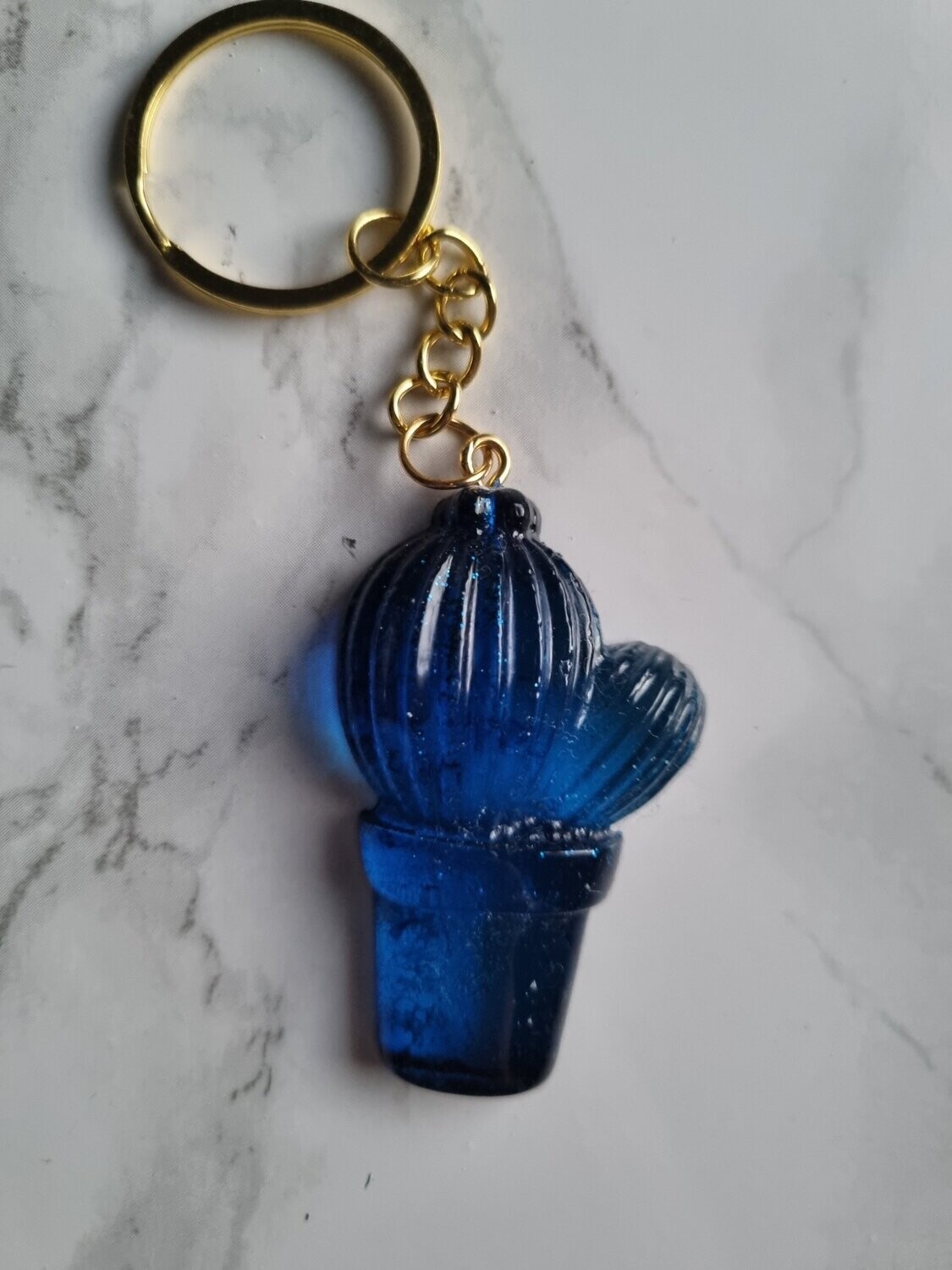 Porte clé Cactus bleu