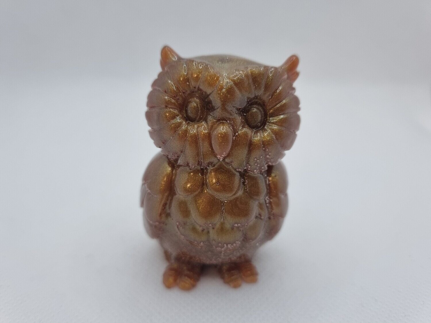 Hibou bronze métallisé