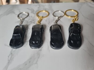 Porte clé voiture de sport noire