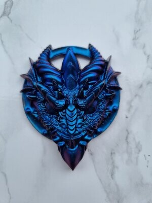 Magnet Tête de dragon bleu caméléon