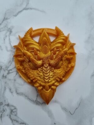 Magnet Tête de dragon dorée