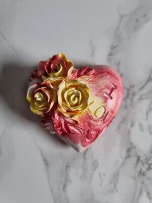 Magnet Coeur 3D Roses