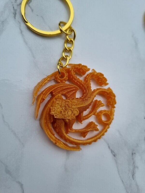 Porte clé GOT Targaryen doré