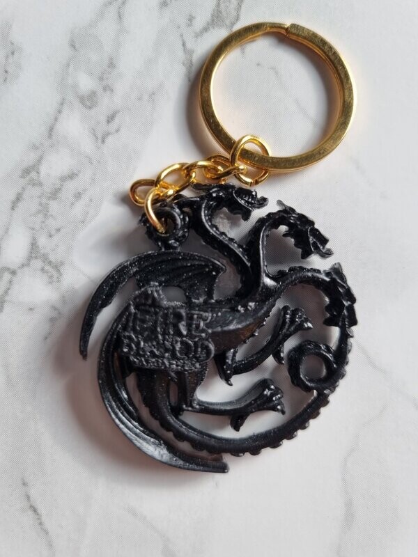 Porte clé GOT Targaryen noir
