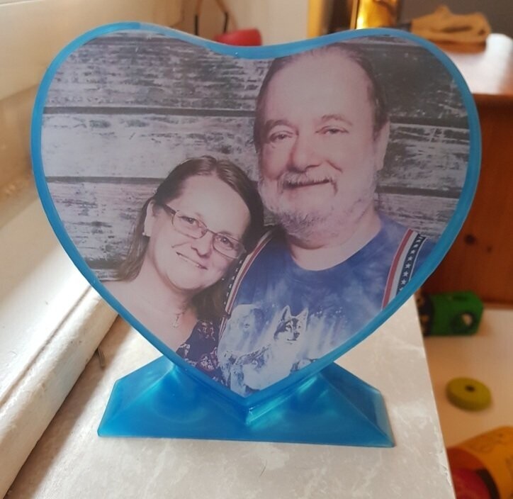 Cadre coeur grand modèle personnalisé