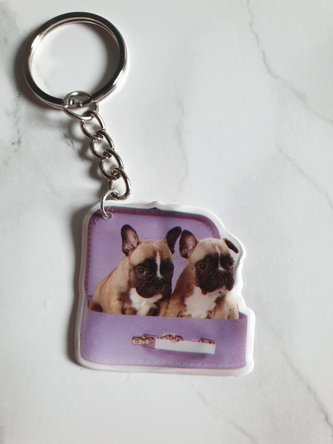Porte clé 2 bouledogues anglais