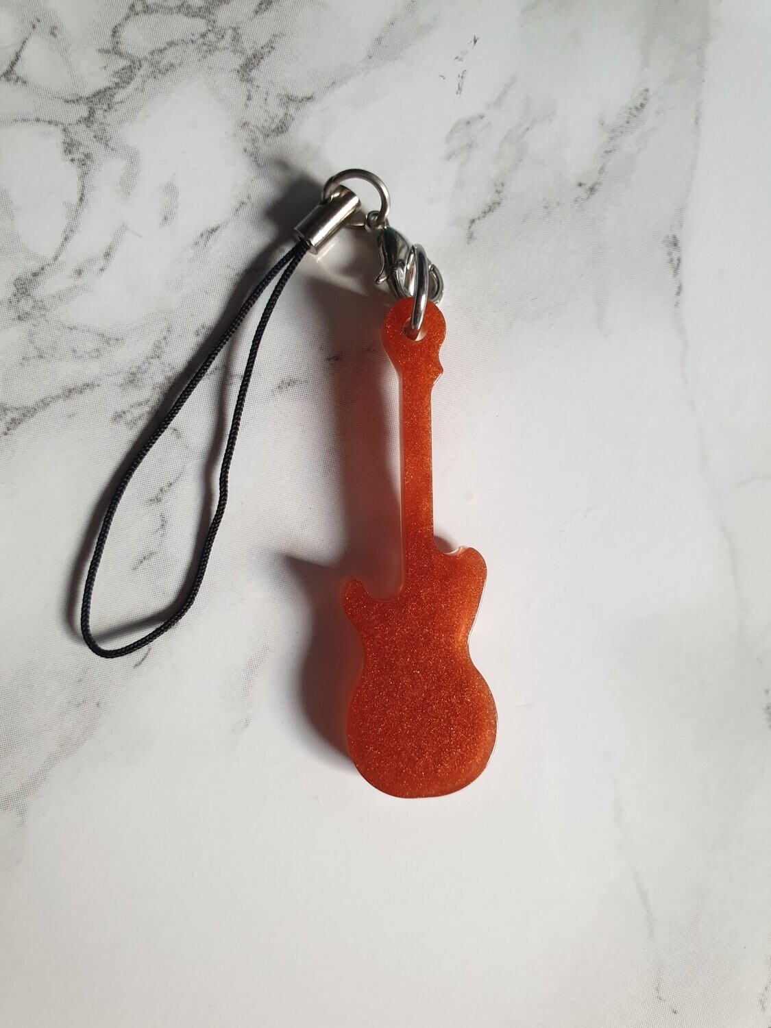 Porte clé guitare cuivré