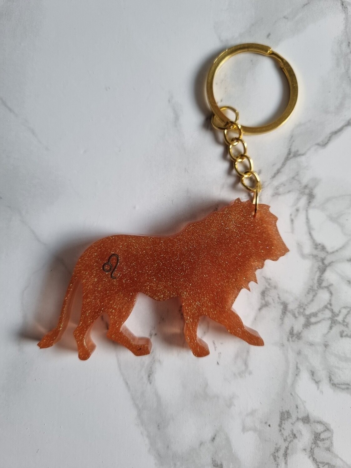 Porte clé Lion or
