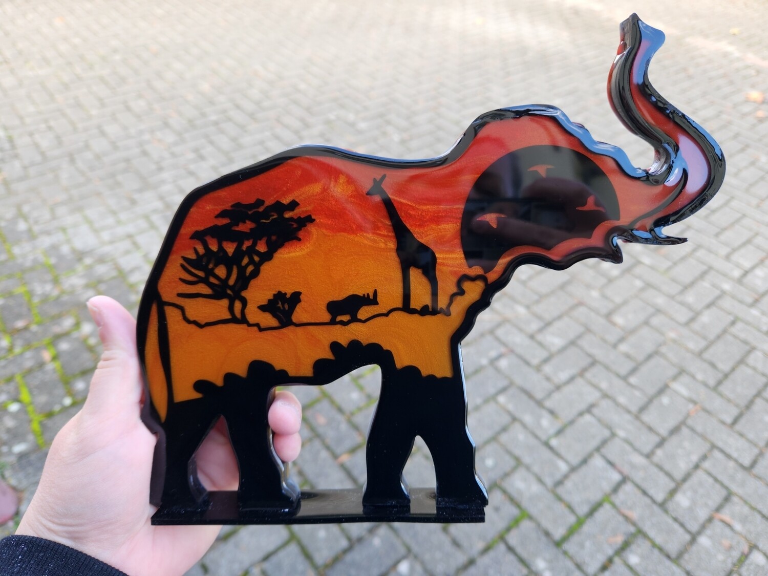 Elephant sur socle personnalisé