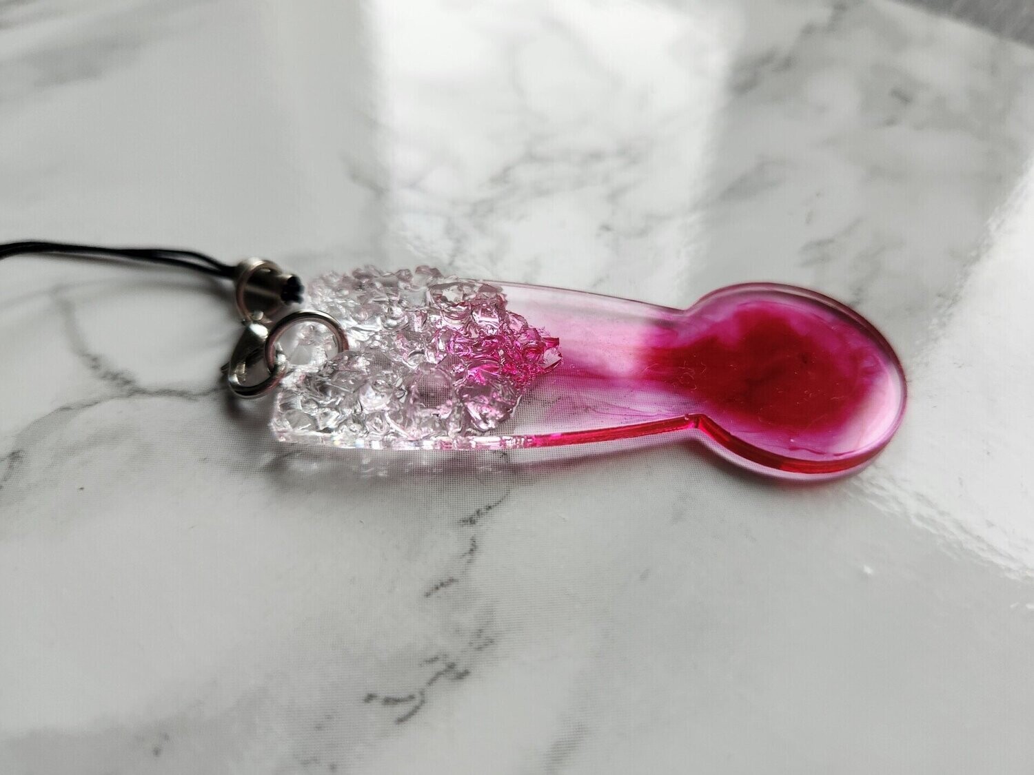 Jeton de caddie rose avec cristaux