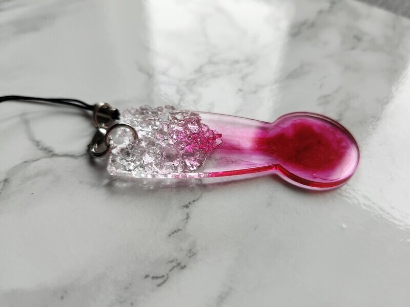 Jeton de caddie rose avec cristaux