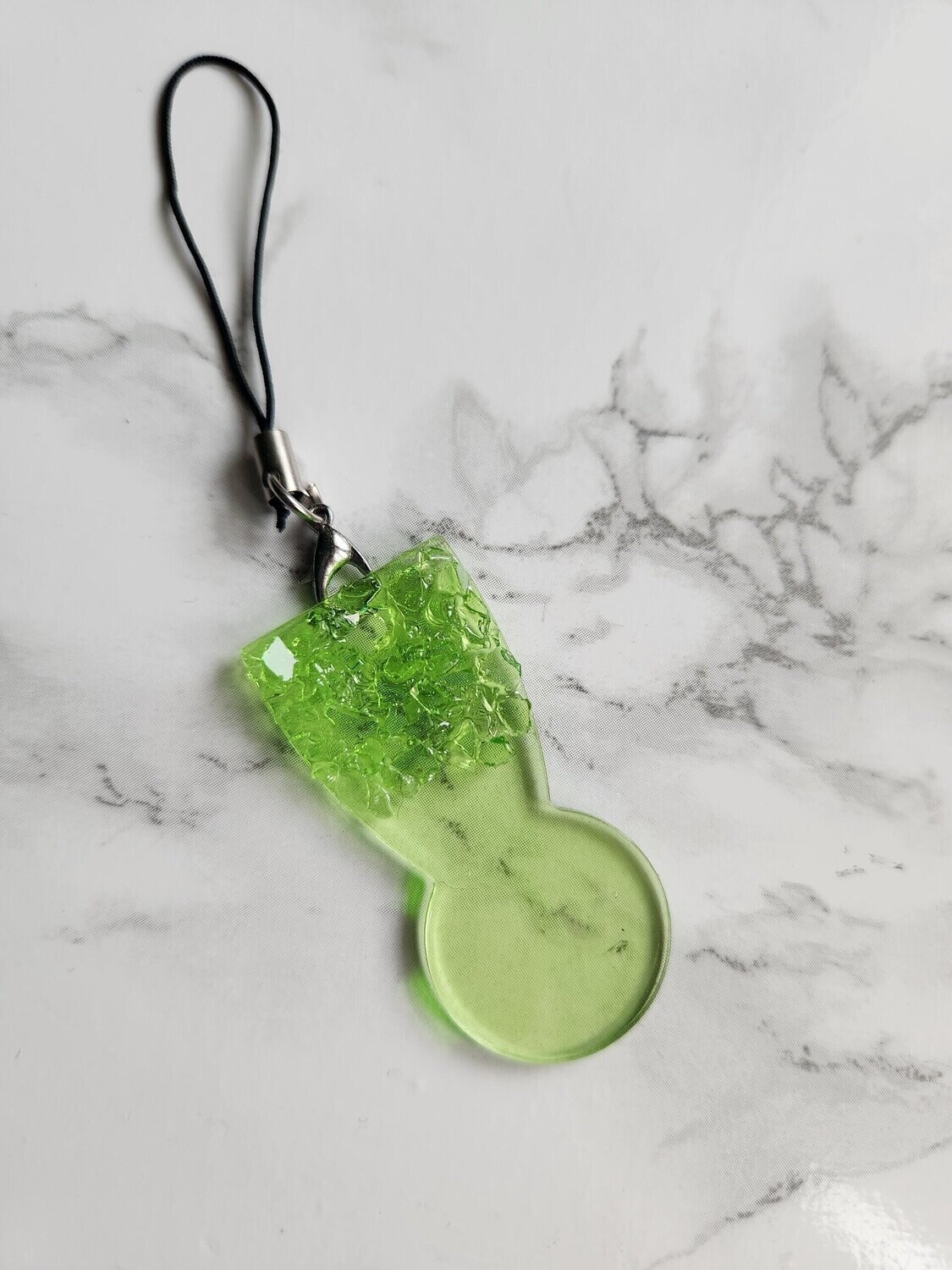 Jeton de caddie vert avec cristaux petit
