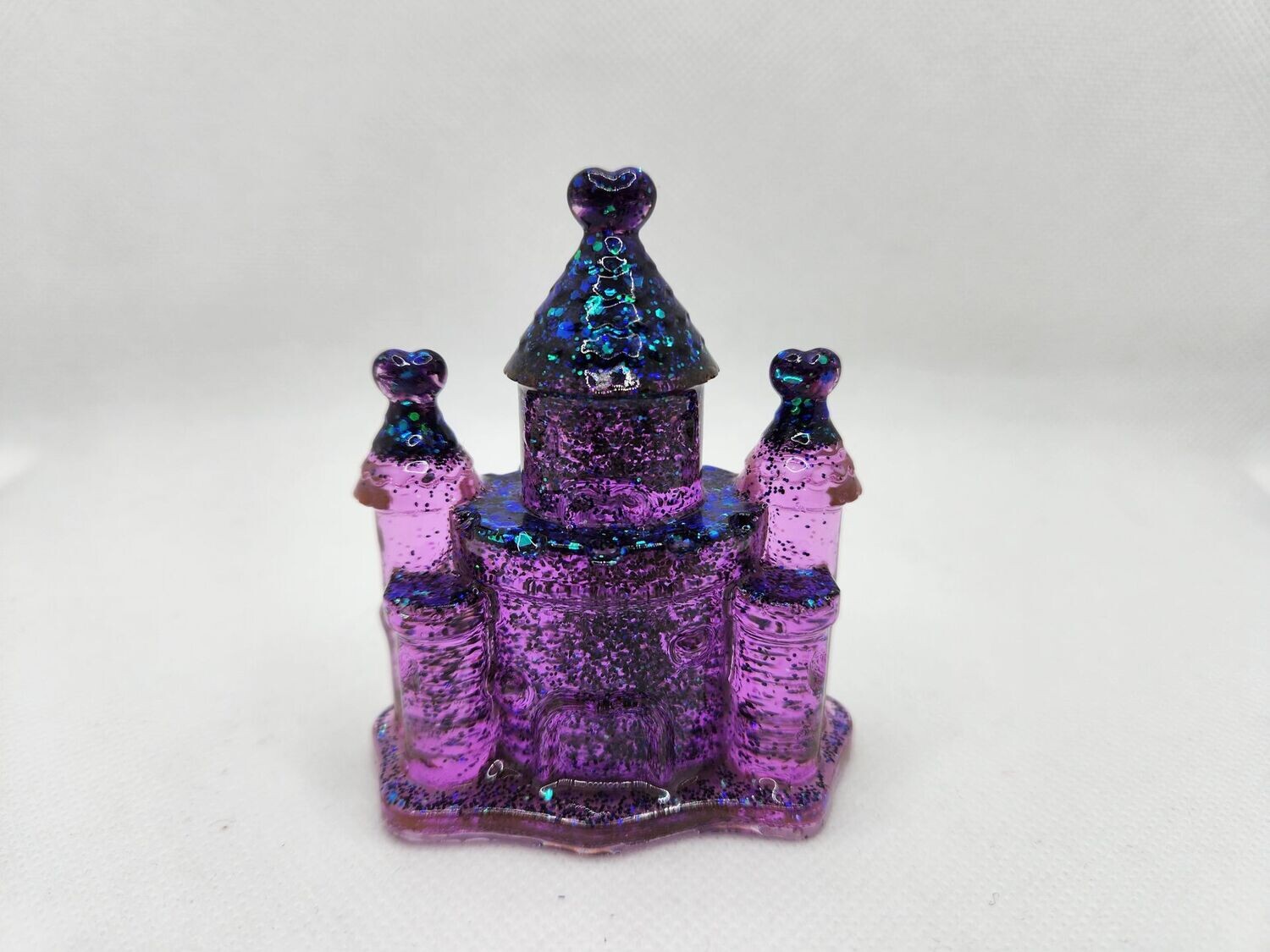 Château de princesse violet et bleu pailleté