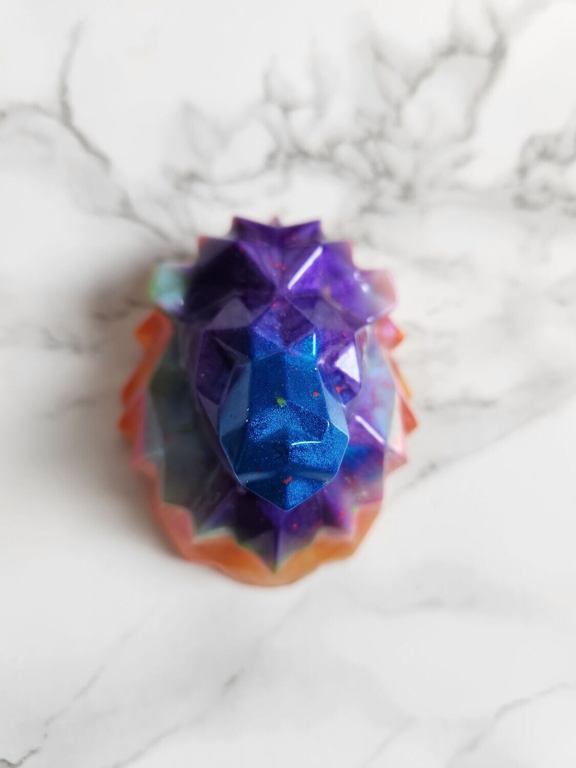 Magnet tête de lion multicolore