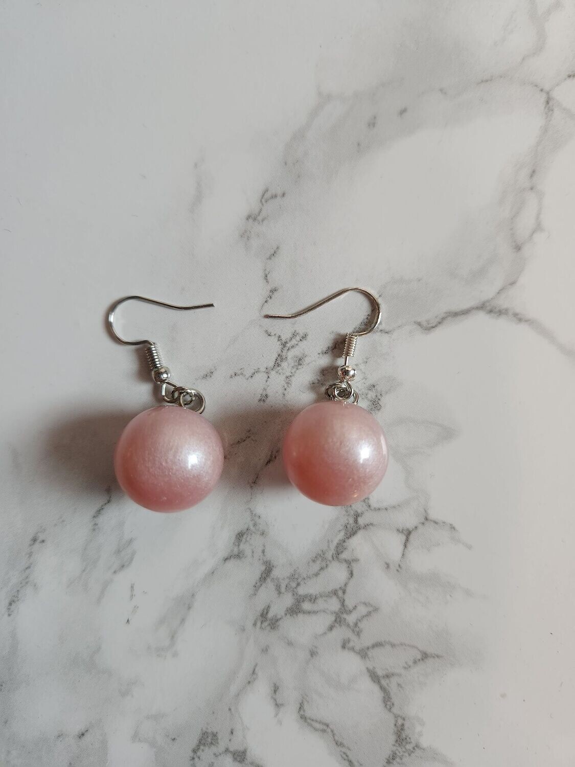 Boucles d'oreilles perles roses