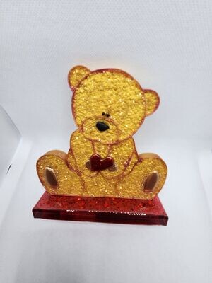 Ourson diamant personnalisé sur socle