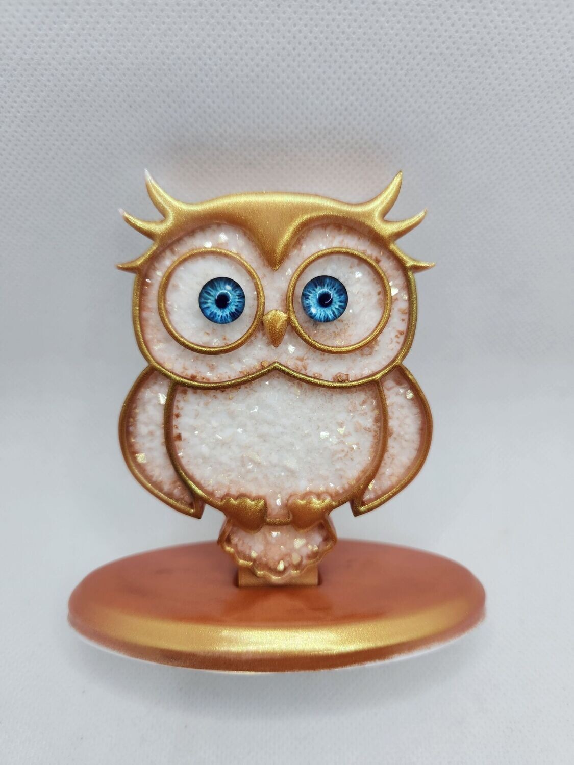 Hibou diamant sur socle personnalisé