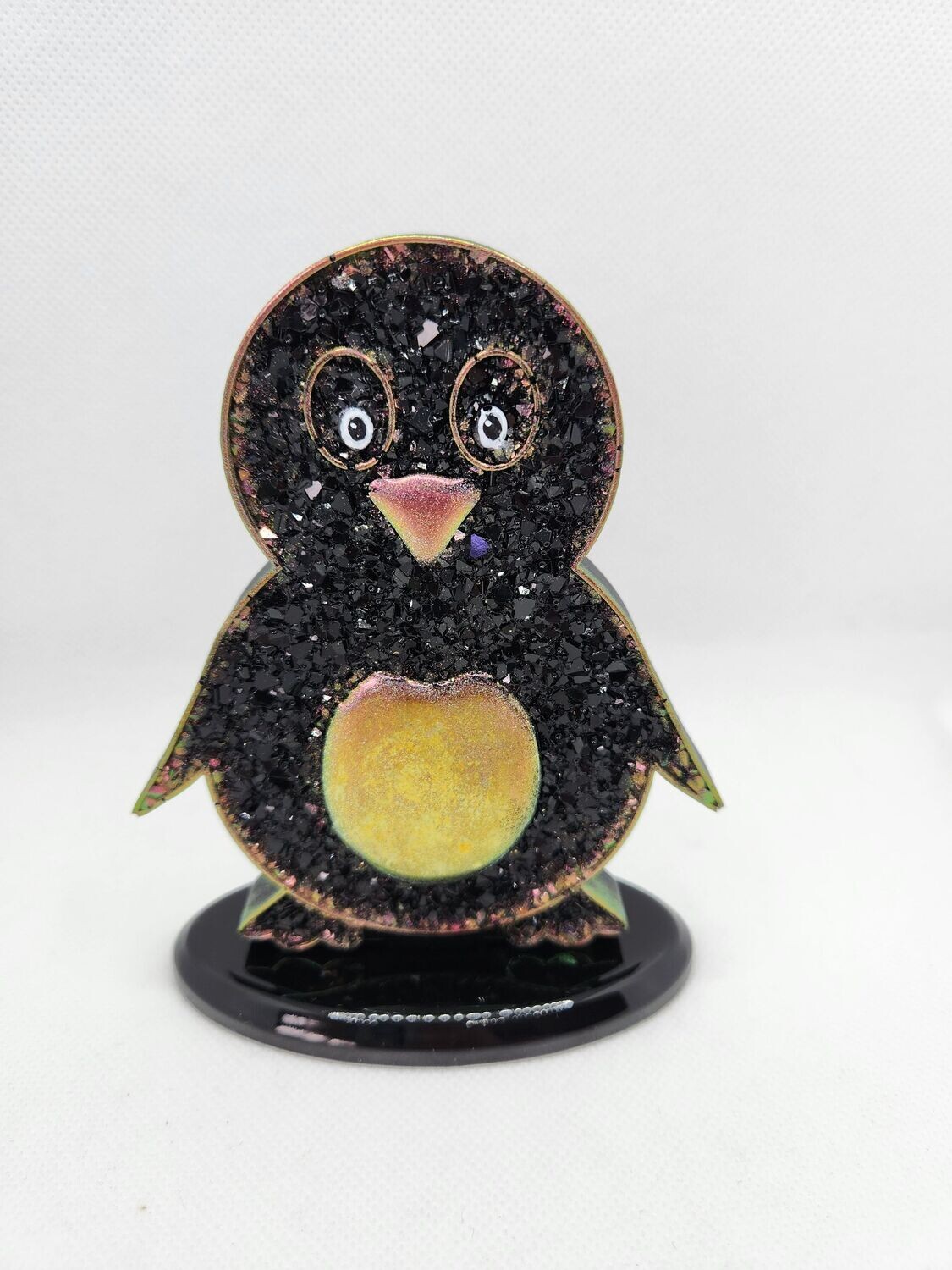 Pingouin diamant sur socle personnalisé