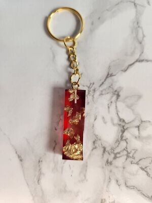 I rouge foncé feuilles d'or