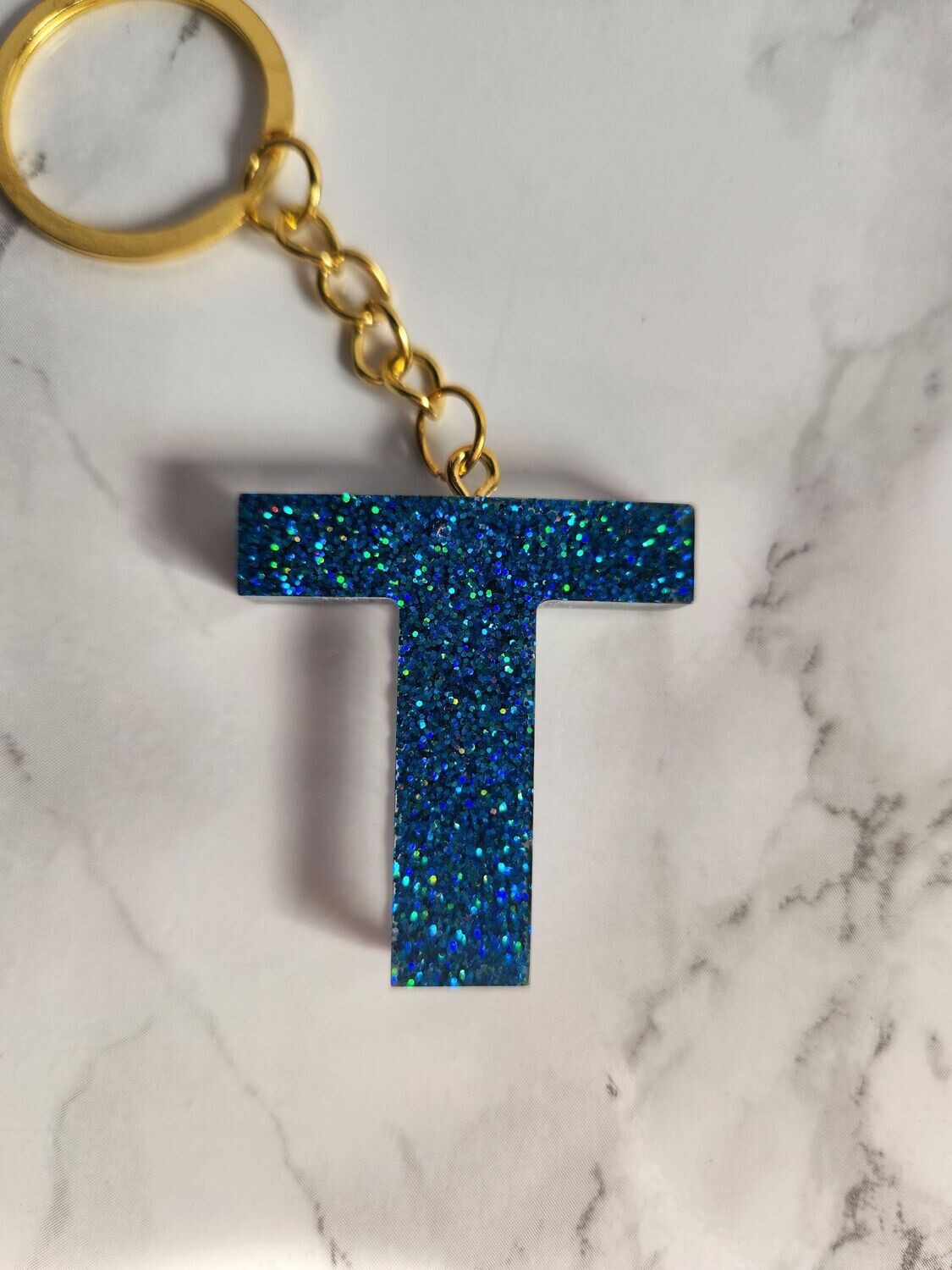T bleu pailleté