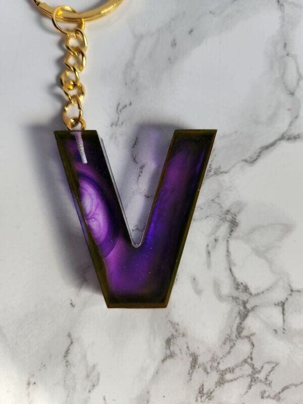 V encre alcool violet