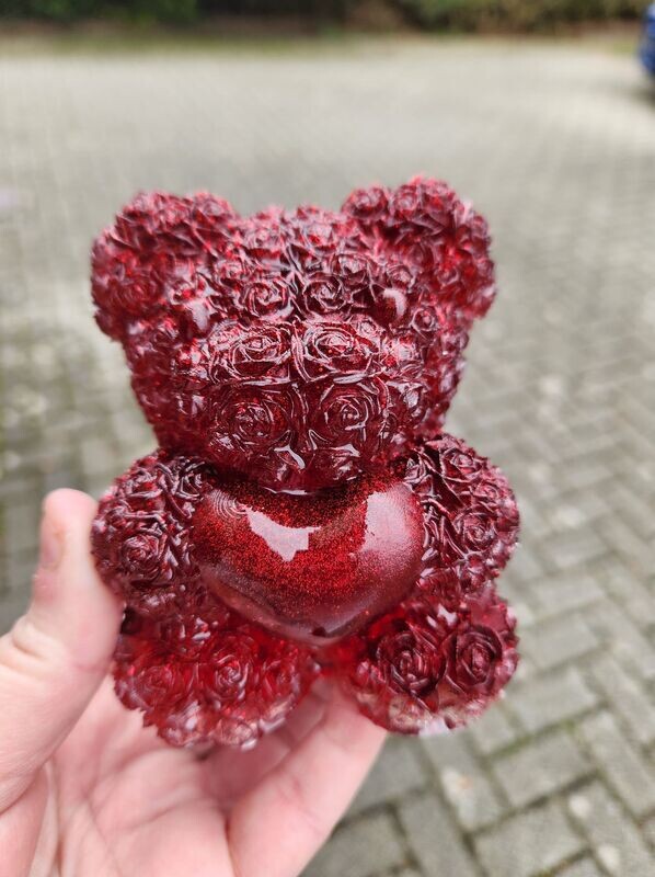 Ourson de roses personnalisé