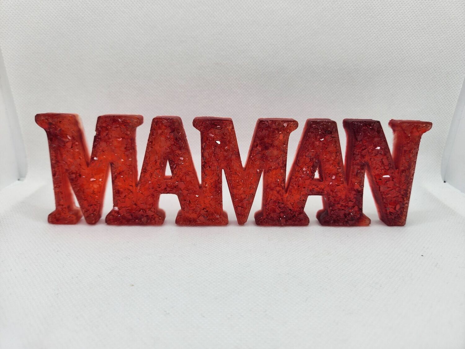 Maman à poser rouge effet diamant