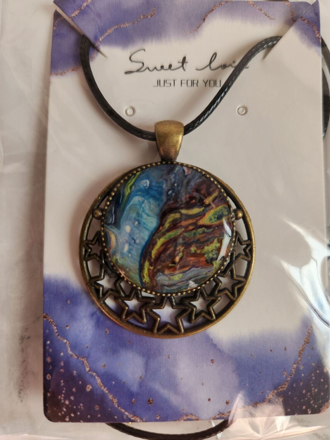 Collier Céleste argenté #3