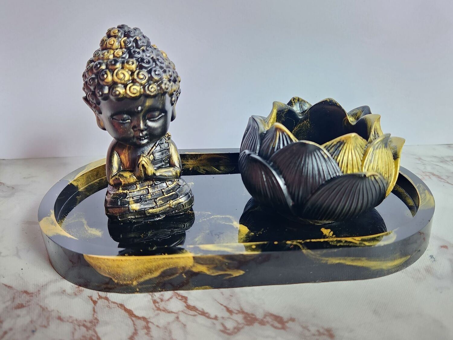 Plateau bouddha photophore personnalisé
