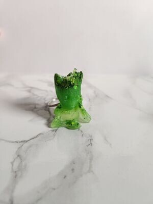 Porte clé Groot vert pailleté