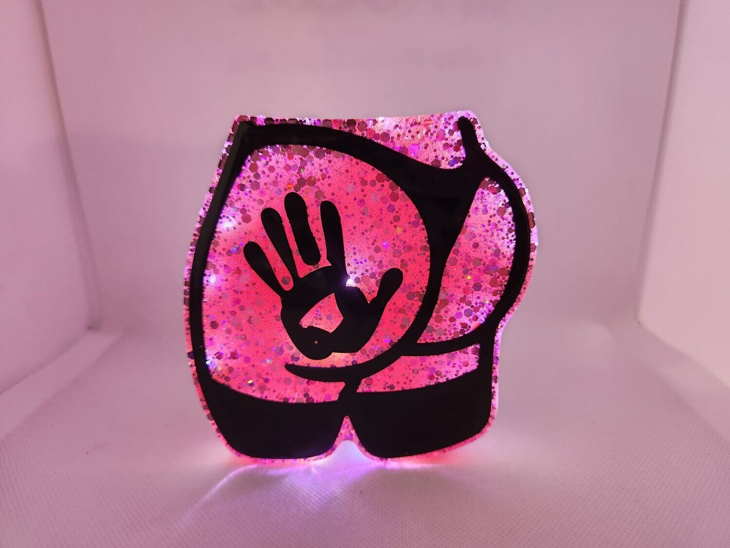 Veilleuse sexy lady rose pailleté