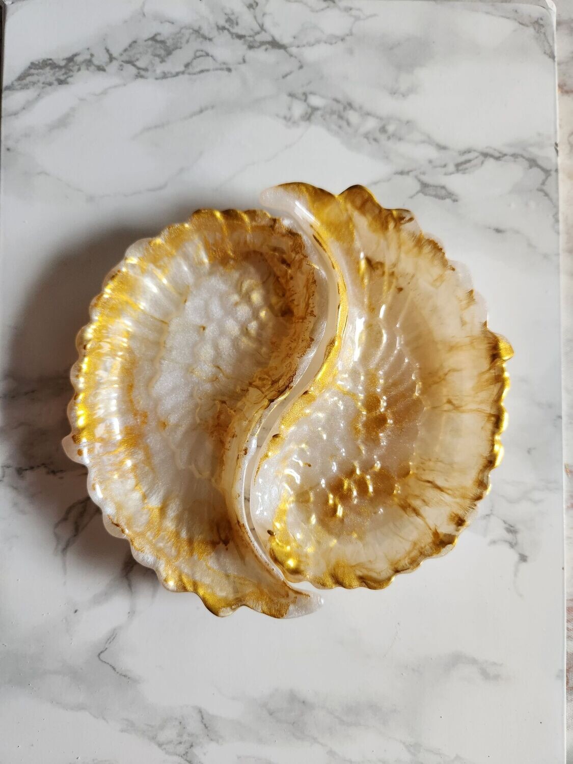 Lot de coupelles Ailes d'ange blanc et or